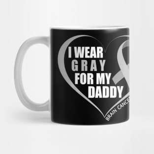 I Wear Gray For My Daddy  Brain Cancer Awareness Month 2024 Mug